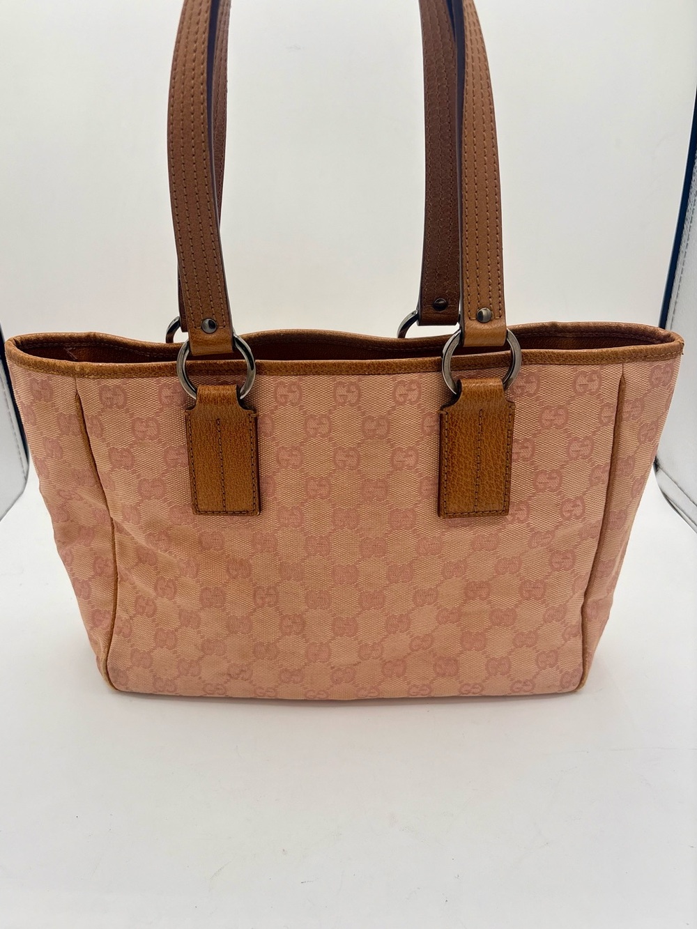 Gucci Pink GG Monogram Canvas Tote Bag